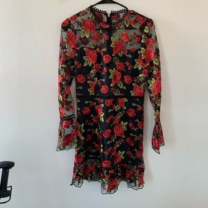 Rose Embroidered Dress